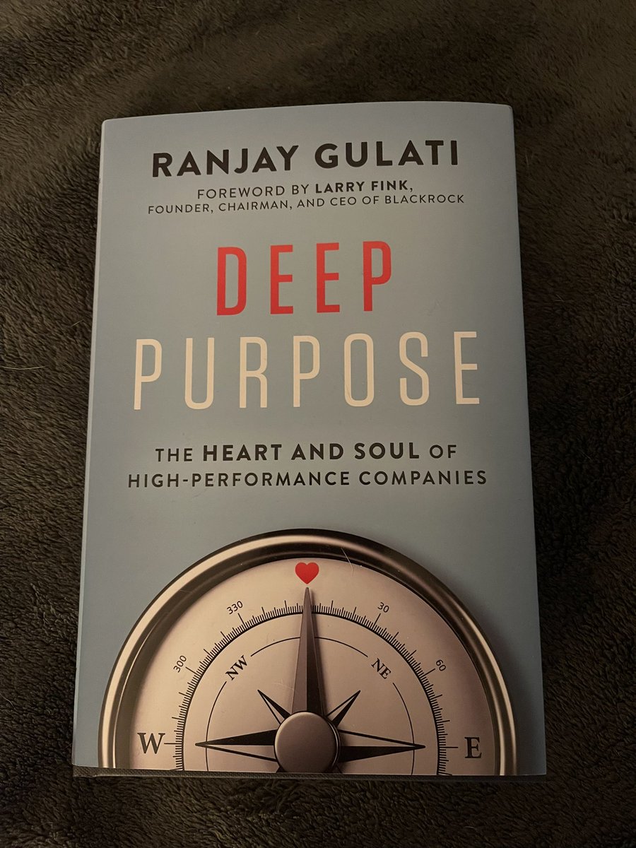 RealBobJ's tweet photo. What I’m reading now.
Many thanks to @RanjayGulati of @HarvardHBS for this gem of a book!
#deeppurpose #highperformance #business https://t.co/Cpo3vO8TI6