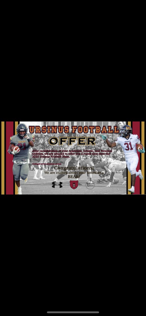 logansimonfb's tweet photo. Excited to say that I got offered a roster spot by @Coach_Endy from @UrsinusFootball  @TheBrewsterBear @BCSD_Athletics #gobears https://t.co/7D4D2oFthP