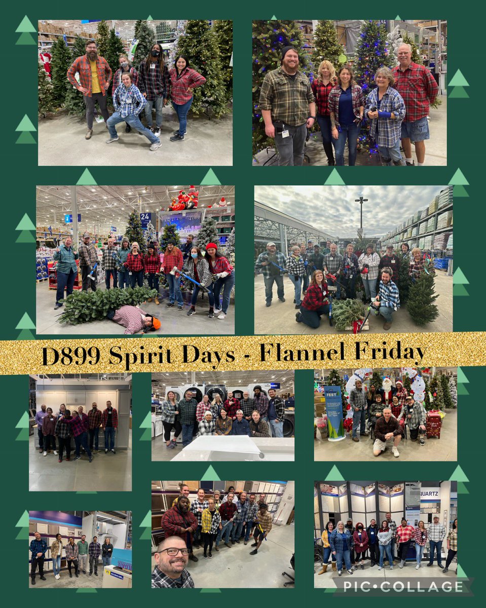 It’s Flannel Friday, yall! Celebrating D899 MST Spirit day big time! Teams are having some fun creating a culture of engagement! <a href="/BlueBoxR1/">@BlueBoxR1</a> <a href="/BenitoKomadina/">Benito.Komadina@Lowes</a> <a href="/MYoungsonLowes/">Michael Youngson</a> <a href="/899Mst/">Shannon mst 899</a> <a href="/steveyoung456/">Steve Young</a>