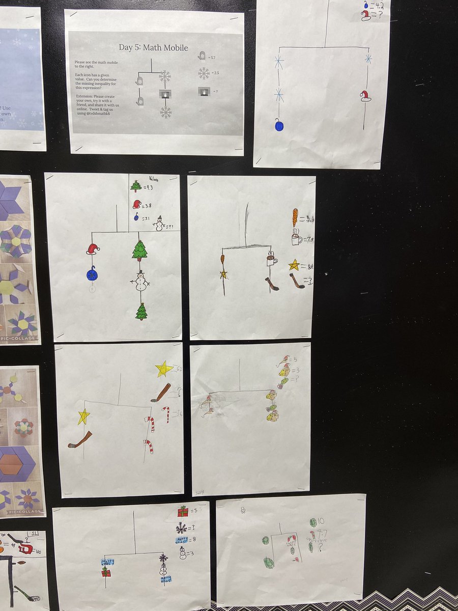 The Grade 5s created their own mobiles today! We are sharing our daily math on our hallway bulletin board! <a href="/Davenport_PS/">Davenport Public School</a> <a href="/TVDSB/">Thames Valley DSB</a> <a href="/tvdsbmathk8/">tvdsbmath</a> <a href="/TVDSBmath/">TVDSBmath</a>