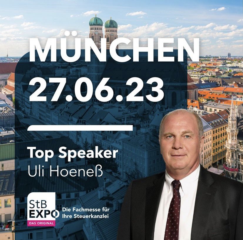 Top Speaker auf der Steuerberater Expo in München 2023 ist Uli Hoeneß. Nunja ich sag’s mal so: Er weiß wie es geht.

P.S. Kein Scherz. Trauriger Ernst.
