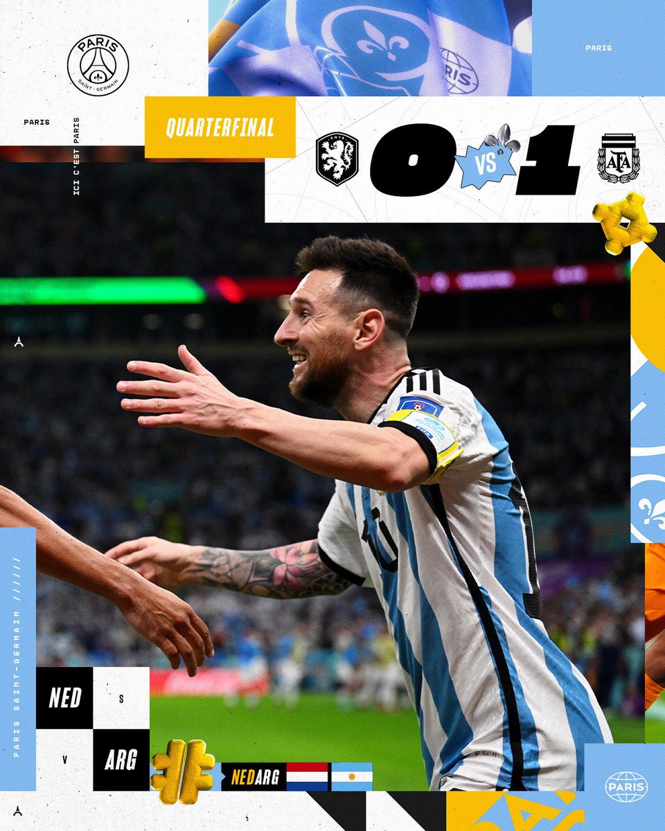 ⏸ Entretiempo

🇳🇱0️⃣🆚1️⃣🇦🇷 - #𝐍𝐄𝐃𝐀𝐑𝐆  

👟 Leo Messi