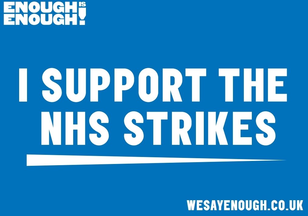I support the #NHSStrikes because they are doing it for ALL of us. 
#NursesStrike ✊💙
