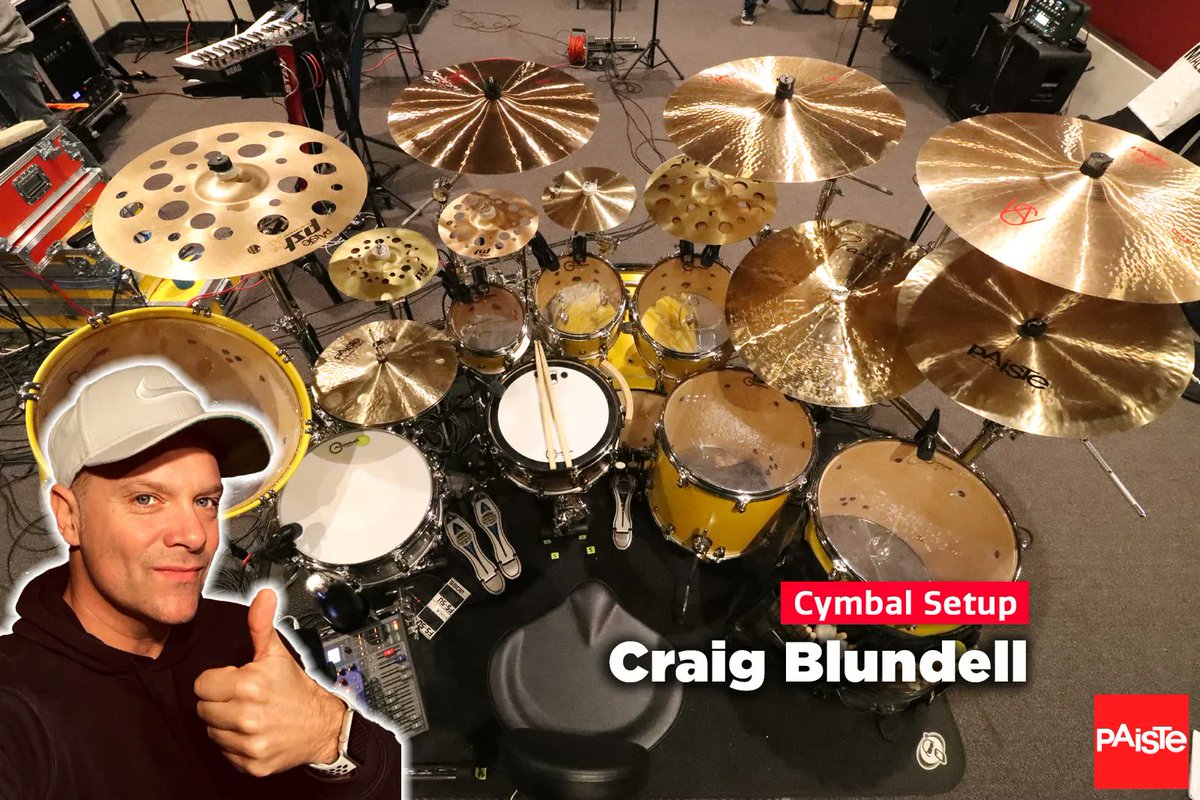 This is Craig Blundell's new setup that he played on tour with Frost* this autumn. 

Check out Craig's Paiste Artist Profile here:
▶️ paiste.com/en/musicians/c… 

#paiste #cymbals #paistecymbals #drums #craigblundell #frost #paistefamily #paisteartist