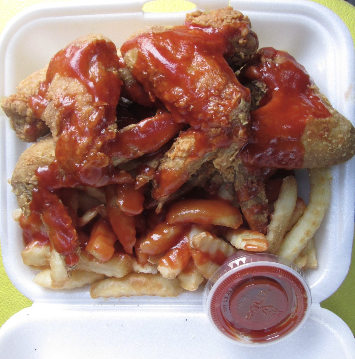Let’s talk…

The term “Mumbo Sauce” has went national. It originated in DC. For those that don’t know, you can’t buy real Mumbo Sauce in a grocery store. You can only get it from a hood carryout in DC. If it doesn’t look like this or come in this container, it’s not the real..