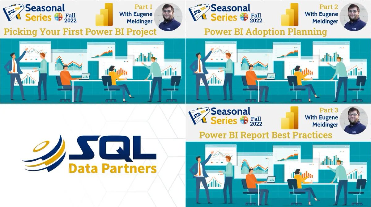 sqldatapartners's tweet image. You've learned the basics of Power BI, but don't really know how to actually get started? Excel 2.0: Implementing Power BI with Eugene Meidinger is a great place to start. Here's the playlist: buff.ly/3DGqlh0
#powerbi #alwayslearning #sqltrail #sqldatapartners