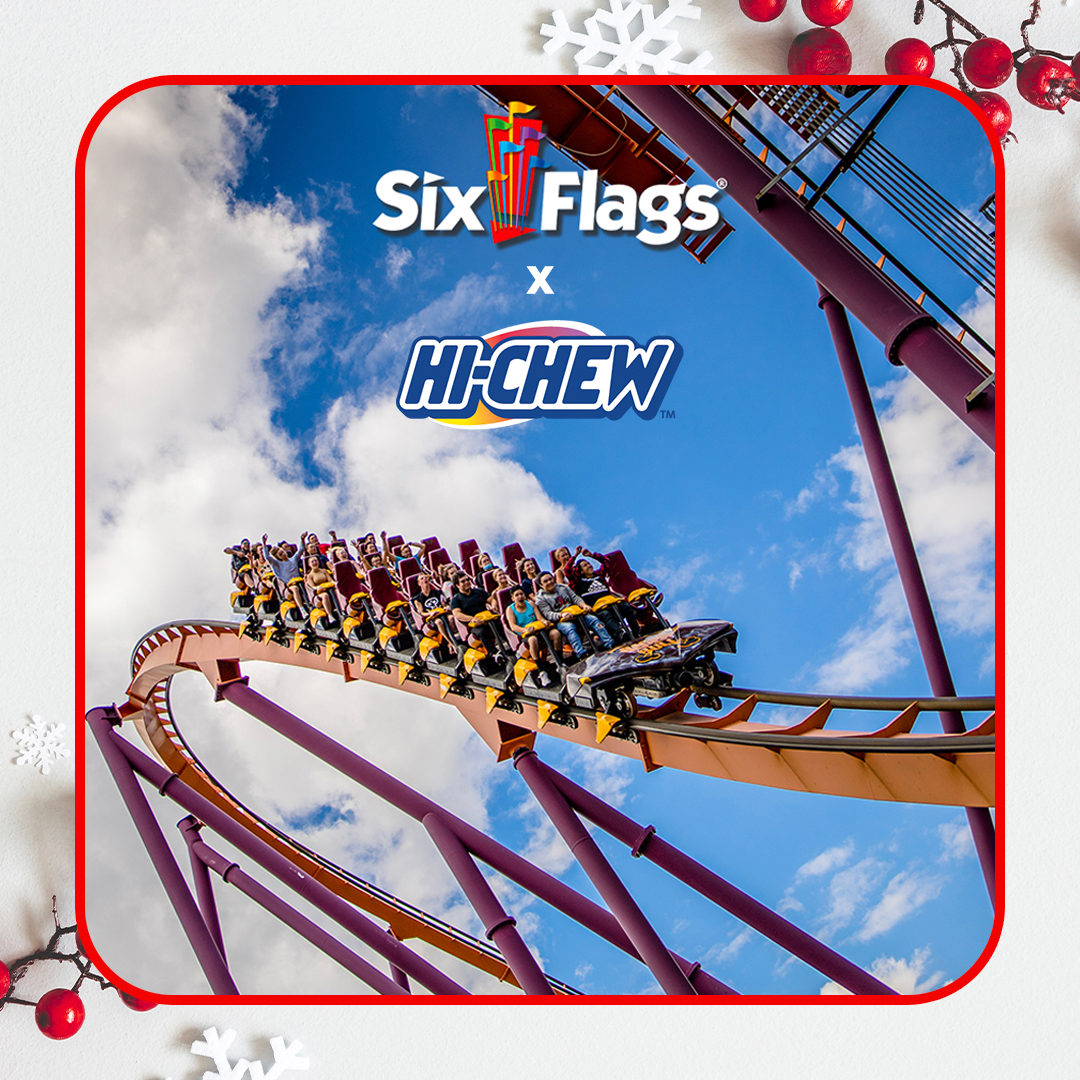 HiChew's tweet photo. It’s the first day of our #12DaysofHICHEW🎄🎉 This year, we’ll be remixing some of our favorite Holiday albums!
Today we’re teaming up with Six Flags to giveaway (6) Six Flags tickets to (3) lucky winners! Follow our IG @hichewusa to find out how you can enter to win! 😉 https://t.co/hAxRlafhTX