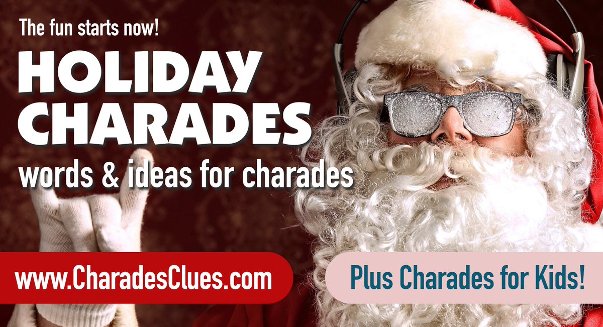 Christmas and Holiday Charades Words and Ideas!
Everything you could possibly want for Charades in one place. No apps needed!
#christmasgames #holidaygames #charades
charadesclues.com