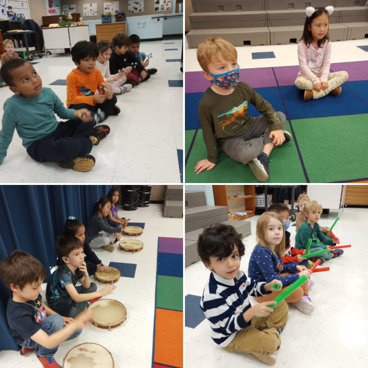 Bells, singers, drums, sticks...oh my.  Fun Friday in Music 🎶
<a href="/SharonNokovich/">Sharon Nokovich</a>