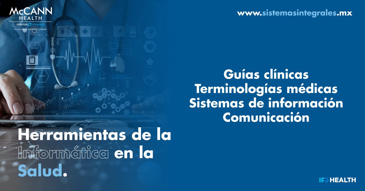 mccann_healthSI's tweet photo. Su principal objetivo es optimizar la adquisición, el almacenamiento, la recuperación y el uso de la información en salud

We are @IPGHealth  Family

#ActitudSI  #BoomSI #ProPharma https://t.co/EeDlIbMN5u https://t.co/VFvcdy8NaZ