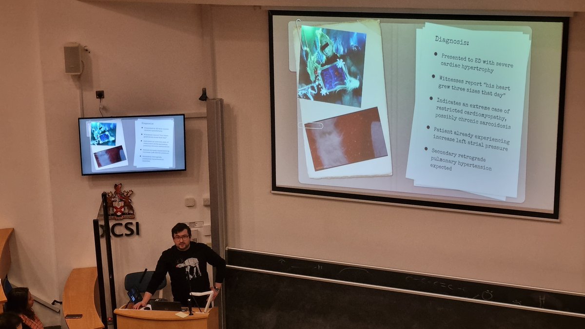 <a href="/andrewjmalone/">Andrew Malone</a> solving Grinch's heart problem! <a href="/TissueEngDublin/">RCSI TERG</a> Christmas symposium