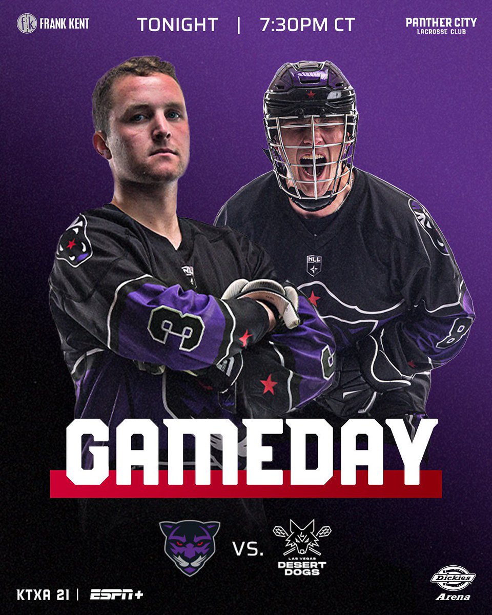 PantherCityLax's tweet image. LET THE PARTY BEGIN. 

Panther City vs @vegasdesertdogs 
🏟️ @DickiesArena 
📆 Fri, Dec 9 7:30pm
🥳 1st 500 on Coach TK 
🎟️ bit.ly/3F1eitP