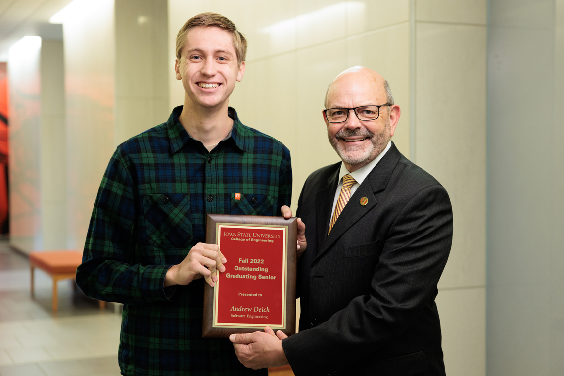 se_iastate's tweet photo. Our #StudentSpotlight #FridayFeature is @se_iastate senior, Andrew Deick. He was named Outstanding Senior for #SoftwareEngineering this past week and plans to work for @zirous post-graduation. Congrats, Andrew! #CodeYourAdventure https://t.co/DgZ4Eu8iCW