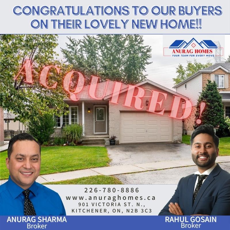 Rahul_AHTeam's tweet photo. JUST ACQUIRED!!! Congratulations to our clients on the purchase of this beautiful backsplit located in West Kitchener!

Call today if you are planning to buy or sell @ (226)-887-8453

#justacquired #buyingahouse #realtor #kitchenerhomesforsale #remaxagent #anuraghomes #realestate https://t.co/kOAQtHtml4
