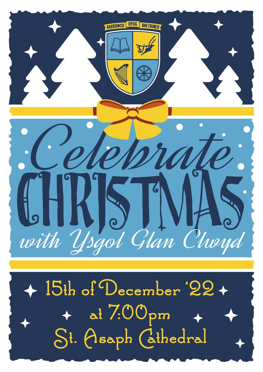 Rydym yn cynnal ein Cyngerdd Nadolig yn yr Egwlys Gadeiriol yn Llanelwy ar nos Iau Rhagfyr 15fed! Dewch yn llu!
Our Christmas Concert will be held on Thursday the 15th of December at St. Asaph Cathedral!