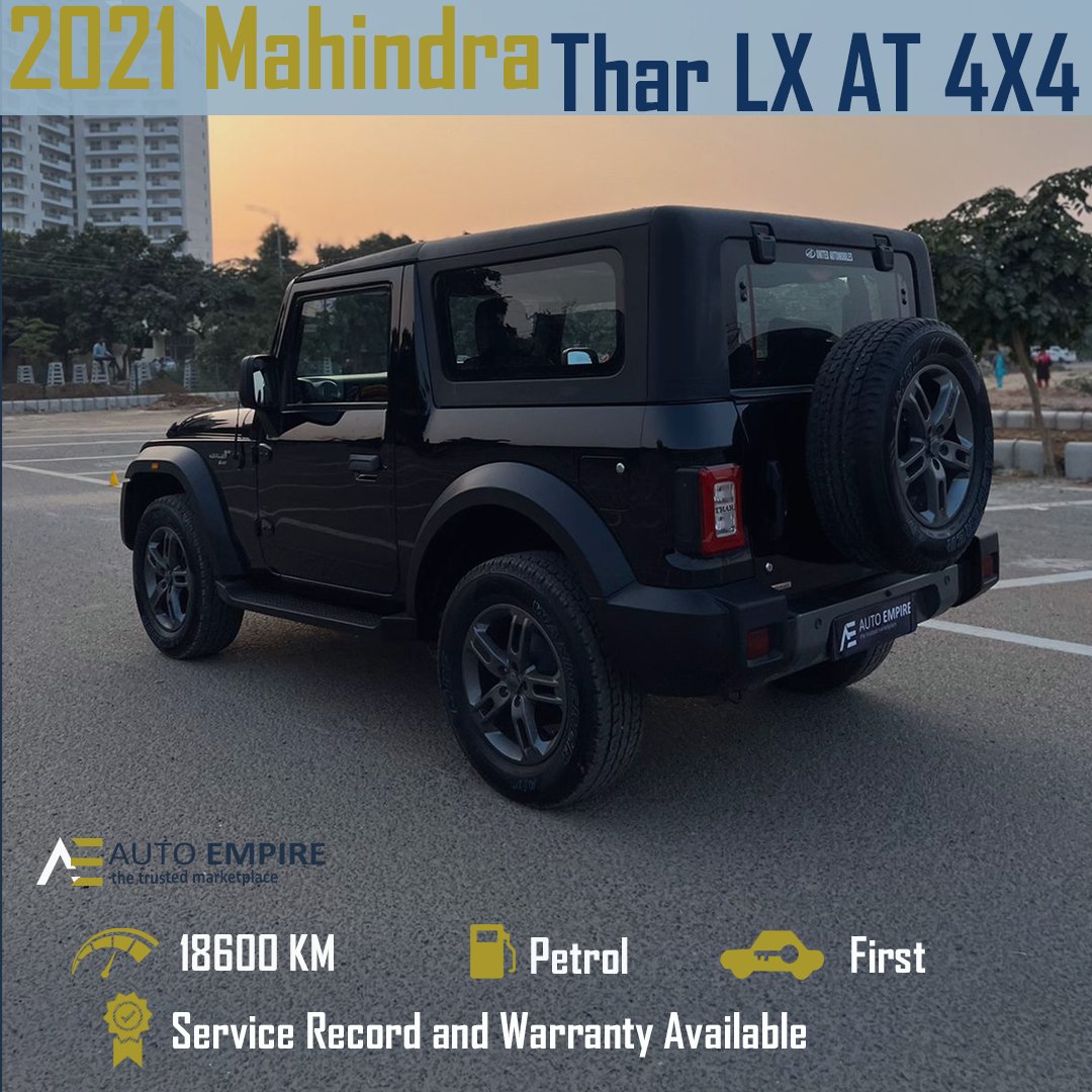 autoempireindia's tweet photo. 2021 Mahindra Thar LX AT 4X4 @ 15.80L
For more details please contact us.
📱 8800292405
📱 8800686965
📱 9355006063
📍Google Maps: https://t.co/oJ6VY0HoD1
#autoempire #autoempireindia #UsedCar #usedcars #preownedcar #preownedcars #Thar #MahindraThar #UsedMahindra #indiancars https://t.co/tnoiKGwWcR