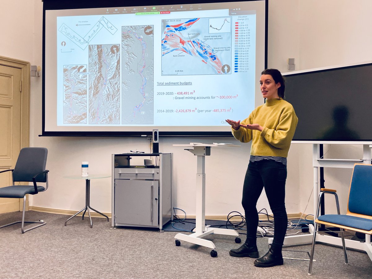 This week, we had the pleasure of hosting <a href="/laura_quick/">Laura Quick</a>  from <a href="/ProjectPamana/">ProjectPamana</a> at U. Glasgow who presented a very hi-rez topographic dataset of a gravel river over several years. This is done to improve understanding of evolving flood risk.