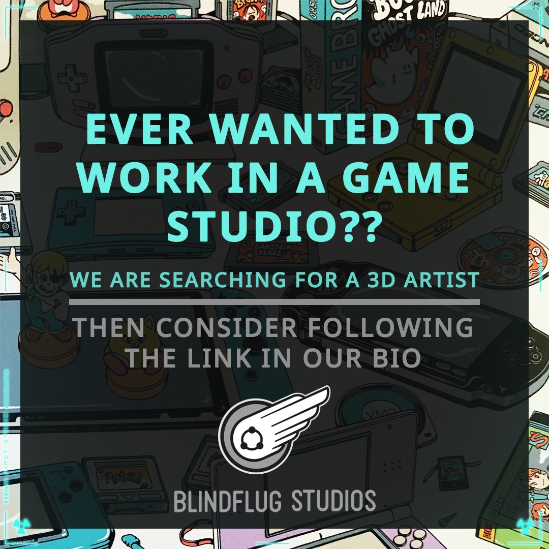 BlindflugStudio's tweet image. 👾 Dear Blindflug and art community 👾

We are currently searching for a talented 3D Artist to
expand our people power for new and exciting projects
in the form of an #internship
blindflugstudios.com/jobs

#swissjob #indiegamestudio #3dartist #3dart #artistjoboffer #unrealengine