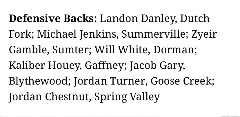 Level Up DBs (@levelupdbs) on Twitter photo Congrats to 2023 DB trainees <a href="/_willwhite8/">Will White</a> (Dorman) <a href="/Jordan48954099/">Jordan Chestnut 🚶🏾♂️</a> (Spring Valley) on making <a href="/thestate/">The State Newspaper</a> 5A All-State team! Congrats to 2023 DB trainees <a href="/_willwhite8/">Will White</a> (Dorman) <a href="/Jordan48954099/">Jordan Chestnut 🚶🏾♂️</a> (Spring Valley) on making <a href="/thestate/">The State Newspaper</a> 5A All-State team!