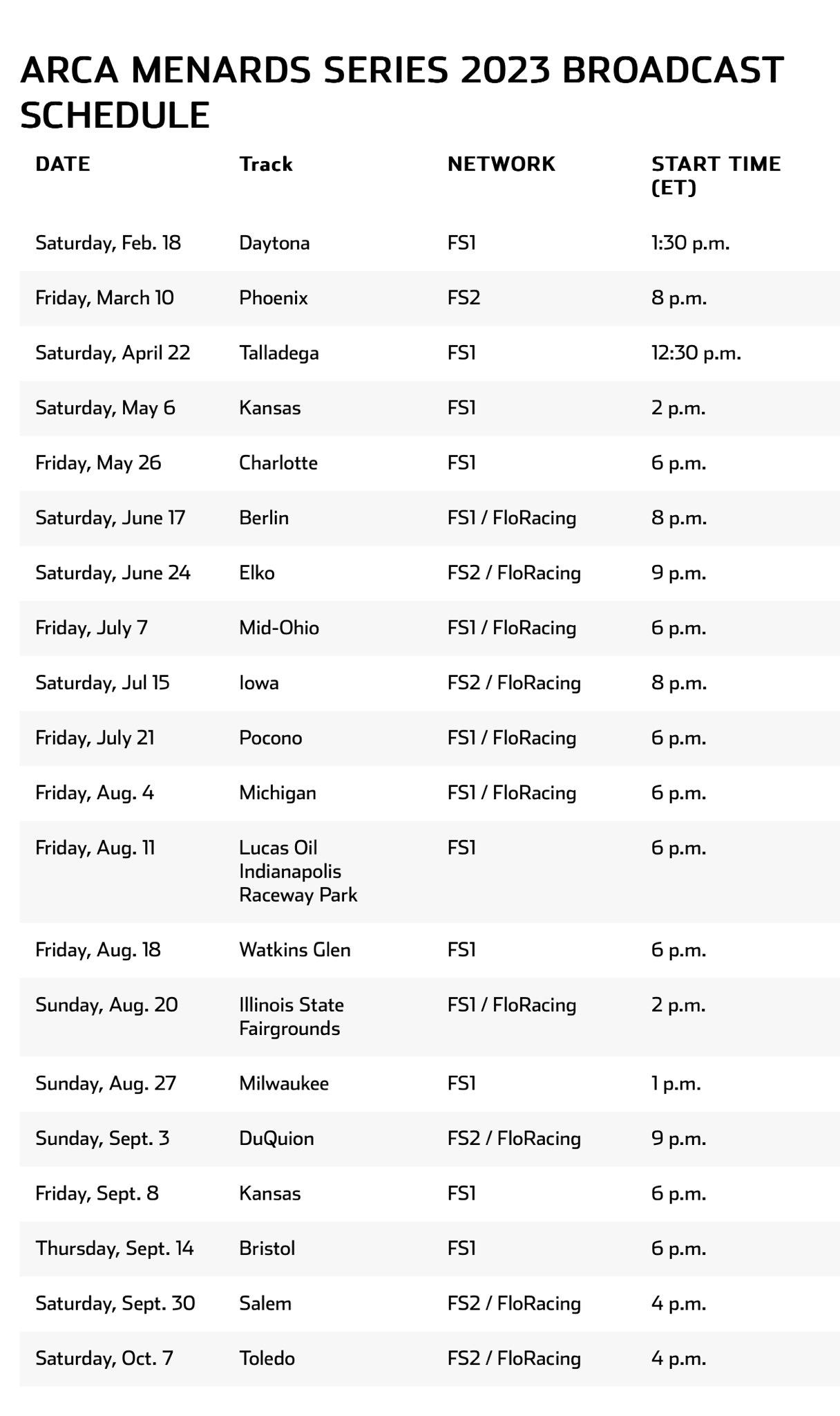 Arca 2024 Schedule Gray Phylys