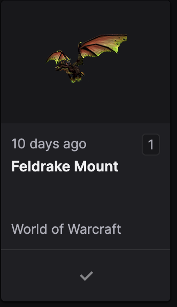 dakhran's tweet photo. @BlizzardCS so are we good to claim our mount drops on Twitch if we never got our feldrakes? Also, any updates on the feldrake? It's been 10 days already. https://t.co/VgH3SjREEY
