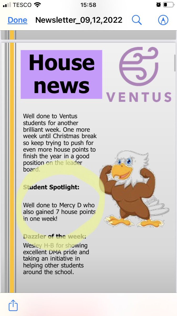 moore_holy's tweet photo. So pleased to see one of our pupils, who made the big move to high school this year, thriving and featured in the weekly newsletter! Always lovely to see our students go on to achieve great things 💫 @HolyCrossCofE @DEMAT__ @CEO_DEMAT https://t.co/MYe7yIo9RA