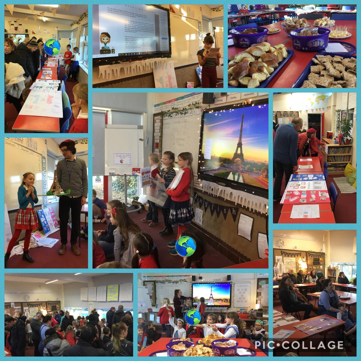 TJPrimary's tweet photo. Year 3 had a fantastique afternoon celebrating the end of our topic ‘Bienvenue en France.’ We invited some special visitors in to school to hear what we have been learning, enjoy some French food and share our home learning projects. #TJYear3 #TJMfl 🇫🇷 https://t.co/eHt8Ce9gbb