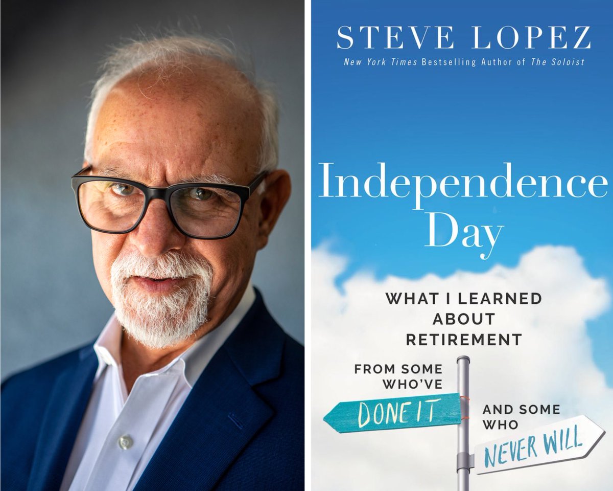 First 2023 program! 1/12: Writers Bloc presents Steve Lopez at The Ebell of Los Angeles. Join us for a discussion about his new book, Independence Day, and what he learned about retirement. writersblocpresents.com/main/steve-lop… @LATstevelopez @EbellTheatre