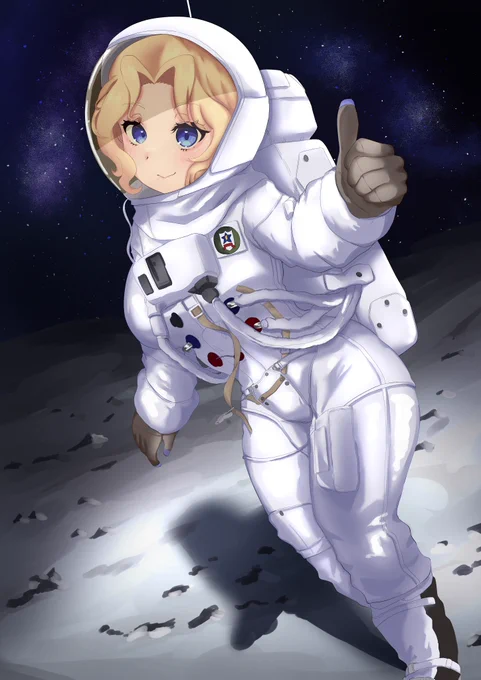skeb納品しました🌌 宇宙服似合いますね!! 