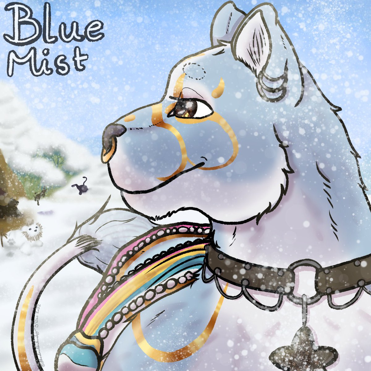 ShadowBlueHusky's tweet photo. Here are some of the art I've been doing lately, the three with the lion was done for myself and the last one was a commission for pixelsuchter for a festive picture! https://t.co/gU90OYxxWb