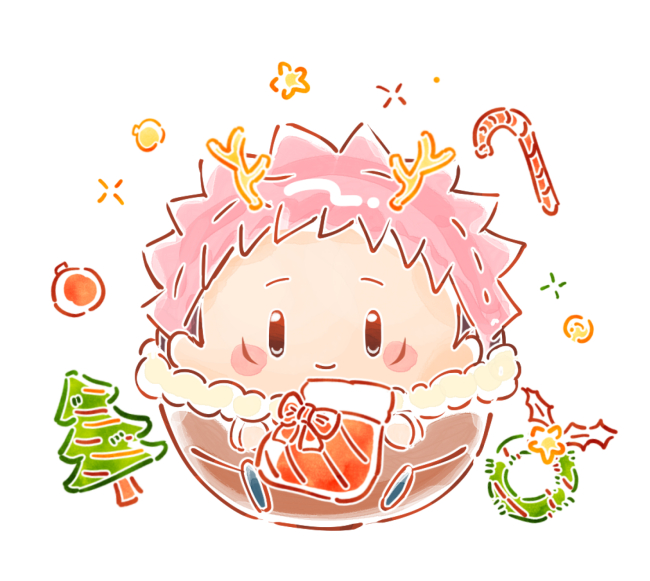 pink hair solo candy cane male focus 1boy antlers spiked hair  illustration images