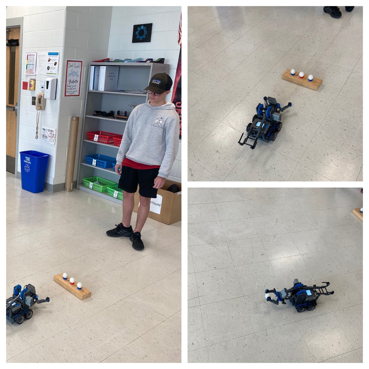 7th grade students are learning to build, code, and operate Vex Robots in Mr. Ferrell’s Engineering class!!! Quite impressive…and lots of fun to watch!!! Great job Pilots!!