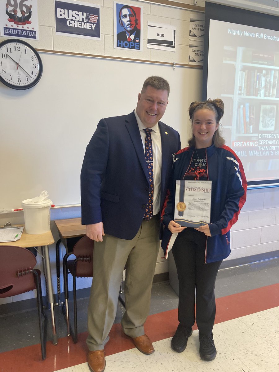 It's raining Game Changers at Matoaca HS! Please congratulate Mr. Bourke, Coach Manuel, and Amity G. for their exciting recognitions as Game Changers and Superintendent Citizenship. @ccpsinfo <a href="/rmharter/">Ryan Harter</a>
