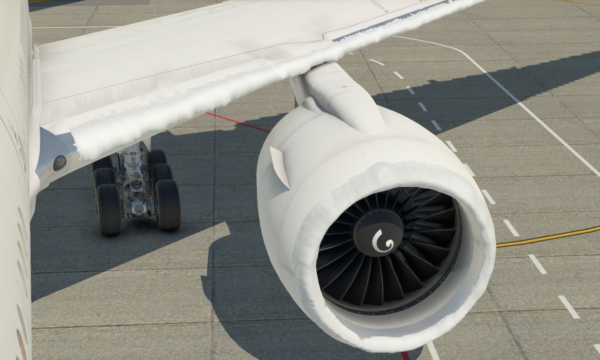 FlightFactor's tweet image. More icing experiments, It's cold! 777v2 WIP.