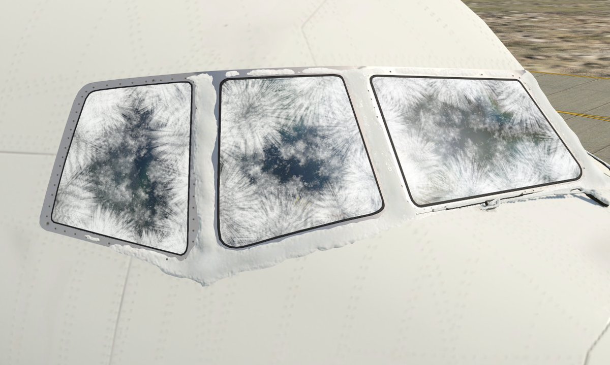 FlightFactor's tweet image. More icing experiments, It's cold! 777v2 WIP.