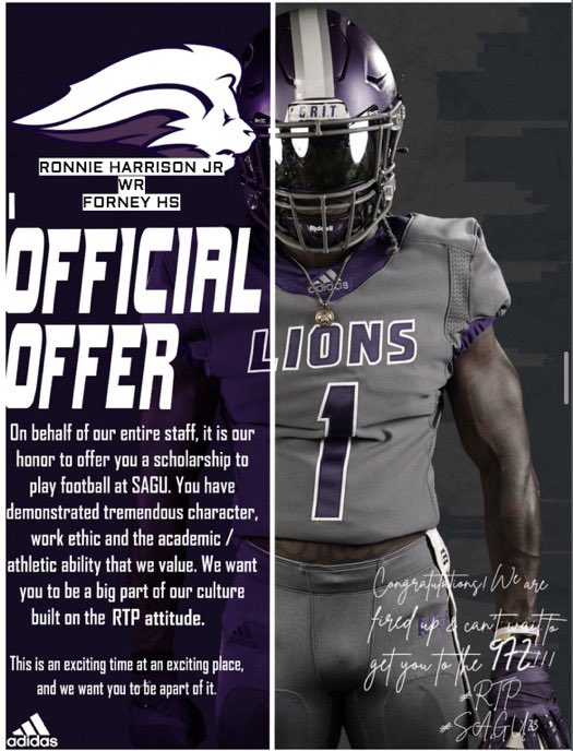 Ronnie Harrison Jr 🌟 (@h3kronnie) on Twitter photo Blessed to receive my second official football offer to SAGU!! <a href="/CoachP2827/">Kevin Pointer</a> <a href="/CoachGregEllis/">Greg Ellis</a> @SAGU_Football <a href="/CoachFleen/">Coach Fleener</a> <a href="/MccollomX/">Coach Mac</a> <a href="/CoachHelzer/">Landon Helzer</a> <a href="/ForneyRecruits/">Forney Recruits</a> @LoboRecruits <a href="/TrustMyEyesO/">⭕️FFERTUNITY</a> #RTP23 #AGTG Blessed to receive my second official football offer to SAGU!! <a href="/CoachP2827/">Kevin Pointer</a> <a href="/CoachGregEllis/">Greg Ellis</a> @SAGU_Football <a href="/CoachFleen/">Coach Fleener</a> <a href="/MccollomX/">Coach Mac</a> <a href="/CoachHelzer/">Landon Helzer</a> <a href="/ForneyRecruits/">Forney Recruits</a> @LoboRecruits <a href="/TrustMyEyesO/">⭕️FFERTUNITY</a> #RTP23 #AGTG