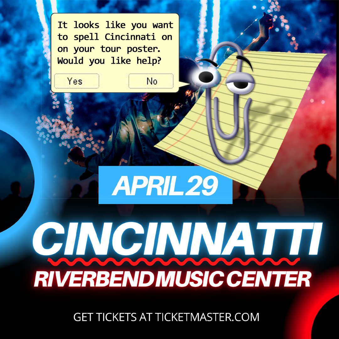 riverbendpnc's tweet photo. We wish Clippy was still around to help 📎 #cincyproblems https://t.co/YTZ0C1O0Zb