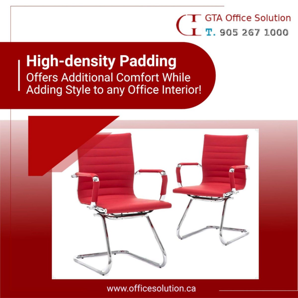 gta_office's tweet photo. Clad in soft, breathable, and dampening-regulative fabric with a leatherette seat, the chair is sure to make your guests feel at ease.
Order yours at https://t.co/kBV5F9zbsu
#Officesolution #design #officeinterior #workplace #officeinteriors #officechairs #workplacedesign https://t.co/g1TCSFjiS6