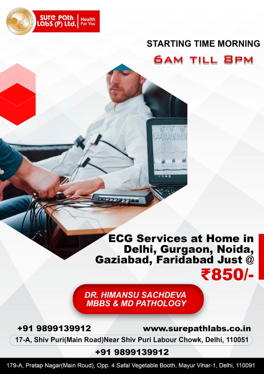 dr_himanshu's tweet photo. Book now - +91-9899139912
https://t.co/CcpVd6Jrm2 #Ecg #Delhi #Noida #Ghaziabad #gurgaon #Faridabad #shivpuri #bestlabdelhincr #bestEcg #health #surepathlab #noidacity #delhi #ecg #meerut #elctro cardiogram #heartattack #mayurvihar #BestEcg #heart #cheastpain https://t.co/8KnFTNAhTV