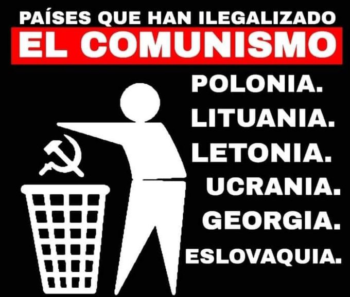 PAÍSES QUE HAN ILEGALIZADO EL COMUNISMO.
Polonia
Lituania
Letonia 
Ucrania
Georgia
Eslovaquia
Queremos un mundo sin comunismo.