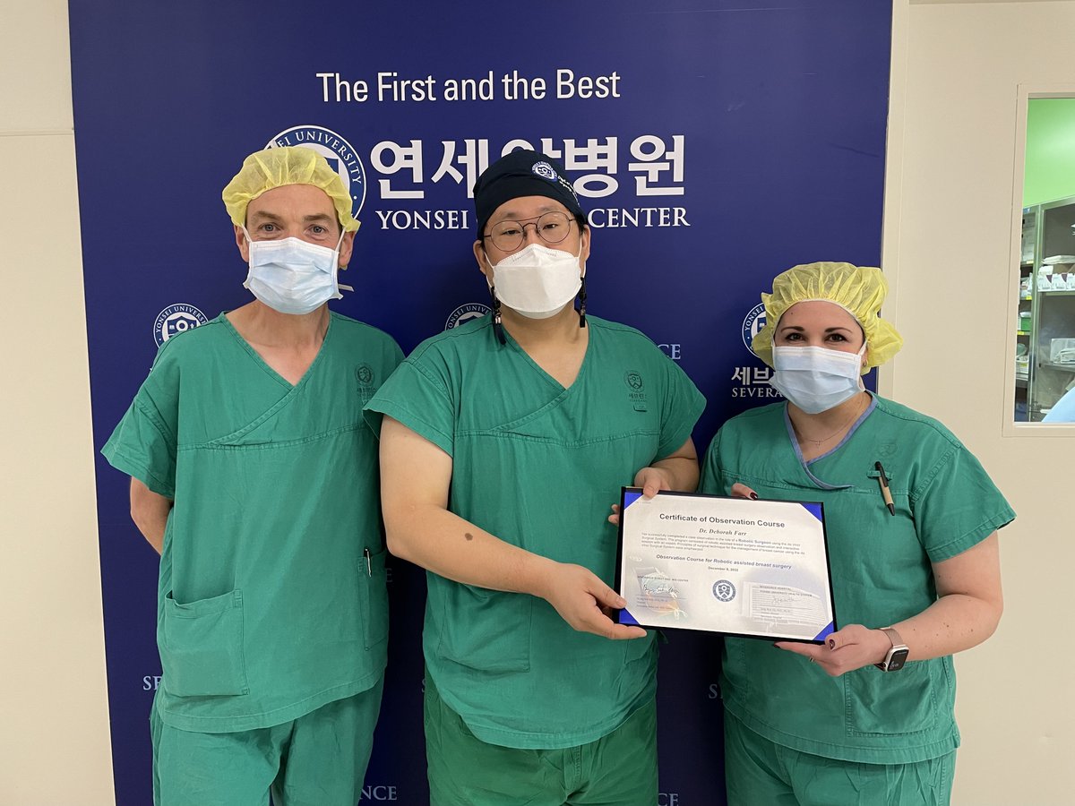 Adam Yopp (@adamyopp) on Twitter photo Robotic nipple sparing mastectomy has so much potential to improve breast cancer care. <a href="/DVFelaine/">Debb Farr</a> and our surgical PA extraordinaire Brendan Sayers visiting Dr. Hyung Seong Park at Yonsei University for East-West collaboration. <a href="/UTSW_Surgery/">UTSW Surgery</a> @UTSWNews <a href="/utswcancer/">UTSW Simmons Cancer Center</a> <a href="/SusanGKomen/">Susan G. Komen</a> Robotic nipple sparing mastectomy has so much potential to improve breast cancer care. <a href="/DVFelaine/">Debb Farr</a> and our surgical PA extraordinaire Brendan Sayers visiting Dr. Hyung Seong Park at Yonsei University for East-West collaboration. <a href="/UTSW_Surgery/">UTSW Surgery</a> @UTSWNews <a href="/utswcancer/">UTSW Simmons Cancer Center</a> <a href="/SusanGKomen/">Susan G. Komen</a>