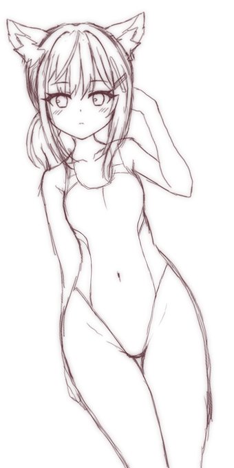 水着シロコ落書き。 