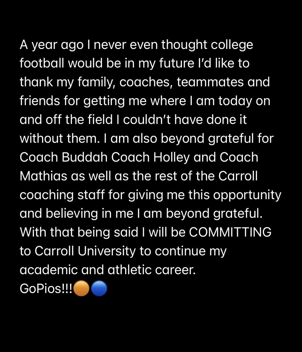 Javionk99's tweet photo. 110% COMMITTED ⁦@CoachBuddah⁩ ⁦@CoachHolleyCU⁩ ⁦@CoachBenMathias⁩ ⁦@piofootball⁩ #GoPios🟠🔵 https://t.co/Tv0dV5eC56