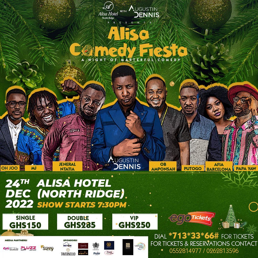 eGotickets's tweet photo. Nothing beats moments like remembering great comedy memories and laughing out loud.
Come experience genuine humor and fun on Christmas Eve at @alisahotelgroup

Get tickets here
USSD: Dial *713*33*66#
Website: https://t.co/f3ZPMyAcQt

#eGotickets #comedyfiesta #ChristmasEve https://t.co/6h3yIW8MtR