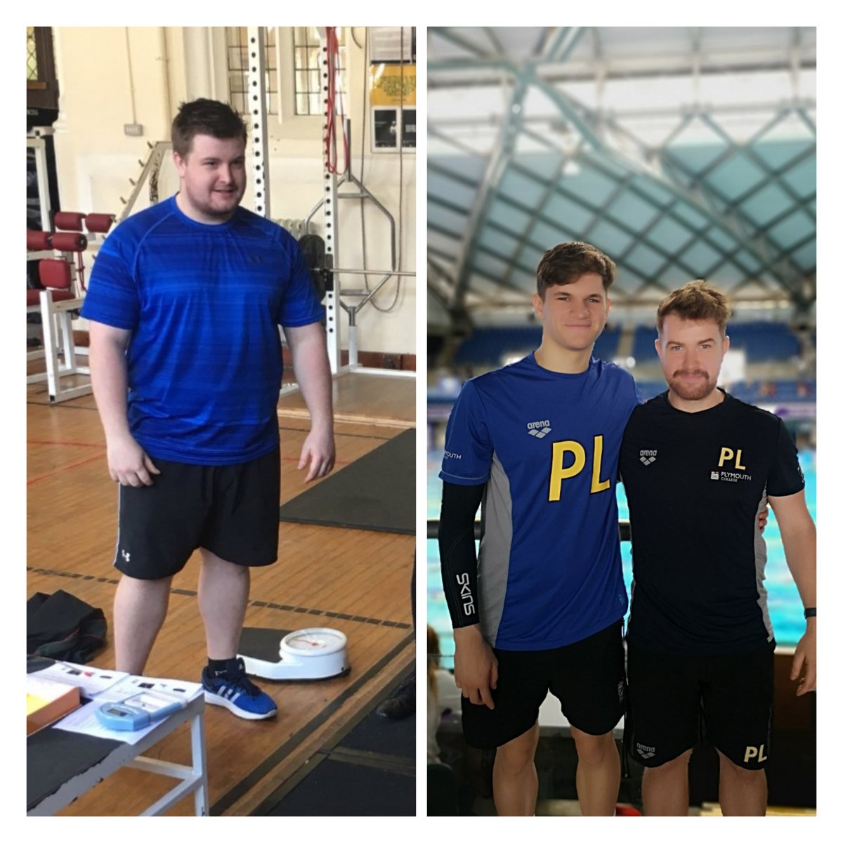 First photo coaching <a href="/PlymColStrength/">Strength & Conditioning | Plymouth College</a> versus most recent 😅. About 35kg between the two. So much to be thankful for after my 6 years here, both professionally and personally. Will miss this place a lot... ✈️➡️🇨🇦 after Xmas!