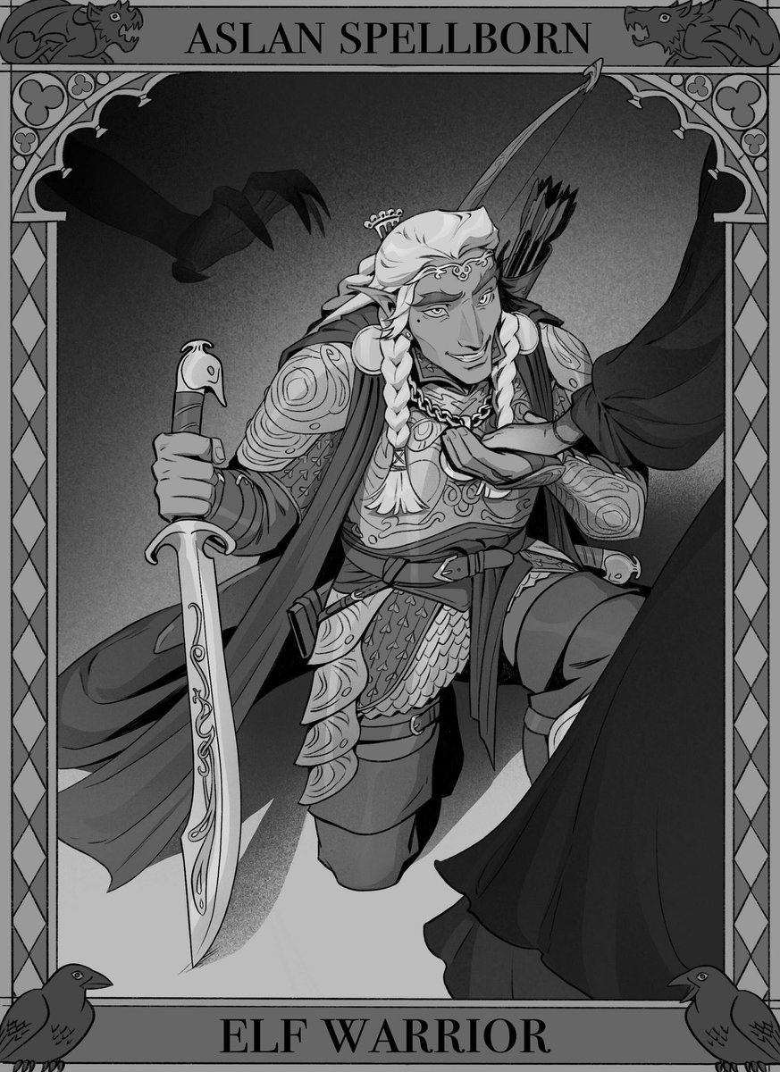 Our Curse of Strahd party’s resident himbo, I mean warrior. He’s pretty useful though, when he’s not too busy hitting (very unsuccessfully) on my character’s sister, Ireena 💀