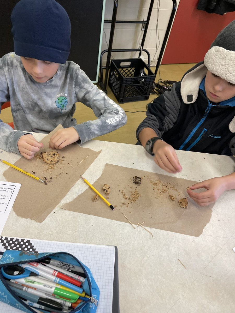 We had some hard working excavators in class today! Students worked with just toothpicks to see how many artifacts (chocolate chips) they could excavate without breaking them. Some chose to break the cookie apart, others chose to keep it whole! So fun🍪 <a href="/Seaside_elem/">Seaside Elementary</a> <a href="/HRCE_NS/">Halifax Regional Centre for Education</a>