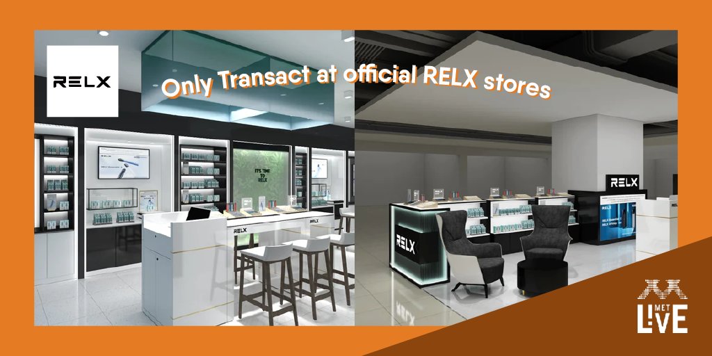 MetLivePH's tweet photo. Make sure to always vape responsibly and only purchase from legitimate shops. If you are a RELX user then drop by RELX Electronics at Met Live to get your pods! They have an assortment of flavors and even cases to protect your device! https://t.co/Pe0fvZgCT8
