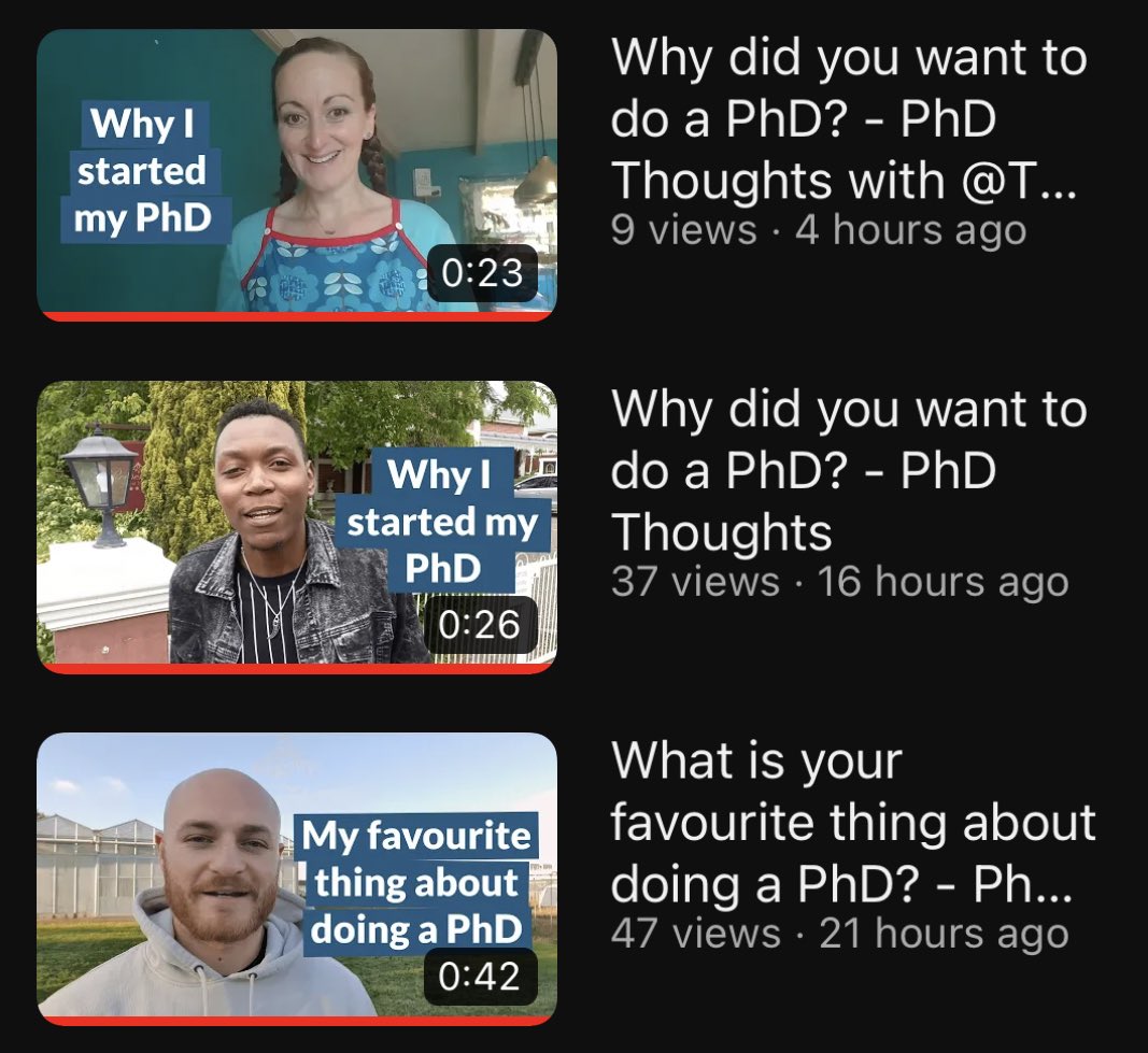 ThePhDPlace's tweet image. PhD stories have the power to encourage and inspire. We have so much to learn.

Check out our #PhDThoughts and subscribe on YouTube to support our mission.

YouTube.com/@ThePhDPlace