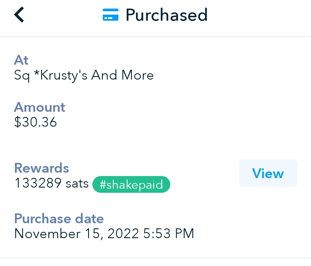 dr00lery's tweet photo. @shakepay Of the couple times I've been #shakepaid it seems that it usually happens for pizza purchases. This was my second time getting back sats from pizza which makes me want to buy more pizza using my Shakepay card in hopes of increasing my chances to get shakepaid again 😋

@ bigbits https://t.co/Y7HcyNI2X2